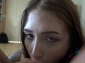 POV Blowjob with amateur Audrey Hempburne, piussy eaten aucking cock