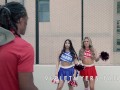 Big Booty Cheerleader Violet Myers Takes BBC in Threesome with Karmen Karma