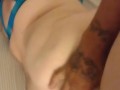 White girl spreads ass cheeks while Latin Thug Fucks and Destroys Pussy in sideways position Pov