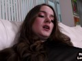 POV HJ amateur teen wanks and grinds cock while talks dirty