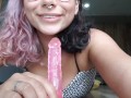 Fuck my ass with glass dildo