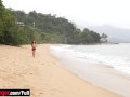 Latina amateur babe from Brazil outdoor blowjob and amazing ass fucking