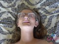 Meloni Moon GFE glasses pussy licked, blowjob and fucked hard POV