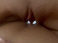 Wet clit to clit kisses, tribbing supremacy (close up)
