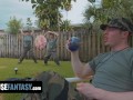 FreeUse Fantasy - Dominative Military Sluts Dani Blu and Callie Black Make Jerk Sergeant Appologise