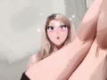 BLONDE ARAB BABE WITH FAT ASS BOUNCING ON A HUGE DILDO WITH ANIME / HENTAI FILTER 