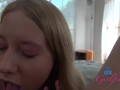 POV scene with 19 year old Kallie Taylor sucking and fucking hard cock and creaming on it