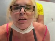 Public sex ends in milf getting a huge load