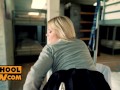 POV - Petite blonde Zazie Skymm in private dorm anal fuck