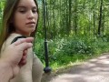 Public ANAL sex in the park with a cute teen Evelina Darling.