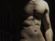 standing masturbation cumshot