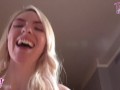 Naughty Blonde Teen Celestina B Get Pussy Fucked, Deep Throated and Throatpied by her New Boss!