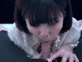 純粋そうな彼女が「においに興奮する…」エロチ〇ポをクンクンしながらフェラ　口内射精