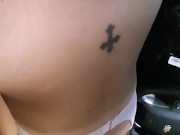 Wife sucking, fucking, and getting fingered to orgasm in vehicle 