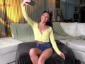 Xxlayna Marie sucks off Mr. POV in this point of view blowjob video "Desperately Horny!"