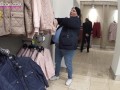 Amateur BBW with huge tits shopping