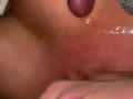 POV Cum on my tits 💦 Using a massage wand to make himself spurt on my big tits while I use my toy! 