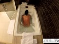 Jezebelle films herself taking a bath