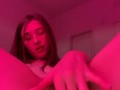 Cute 19 year old slut playing with pink pussy