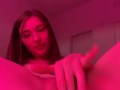 Cute 19 year old slut playing with pink pussy