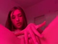 Cute 19 year old slut playing with pink pussy