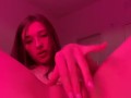 Cute 19 year old slut playing with pink pussy