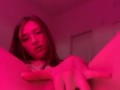 Cute 19 year old slut playing with pink pussy