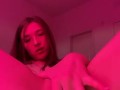 Cute 19 year old slut playing with pink pussy