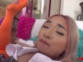 Horny Asian Babe Avery Black Fucks A Big Hard Dick until she cums hard