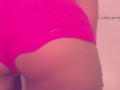 Blonde Carlycurvy is teasing in very cute short shorts! 