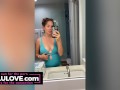 Babe thanking supporters for magic wand, foot fetish and big boobs flash, cumshot stuck b/t legs, new long nails - Lelu Love