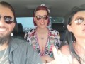 Threesome in the car