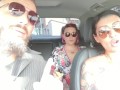 Threesome in the car