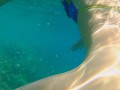 Underwater CLOSE UP PEE and Naked Swimming