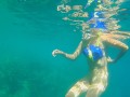 Underwater CLOSE UP PEE and Naked Swimming