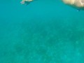 Underwater CLOSE UP PEE and Naked Swimming