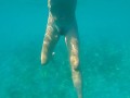 Underwater CLOSE UP PEE and Naked Swimming
