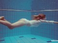 Hot sexy horny teen babe Melisa Darkova swimming nude alone