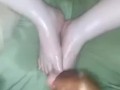 BBC cumming on BBW pretty feet