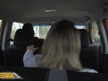 Fake Driving Hot Backseat Sex with Babe with Big Naturals Riding Cowgirl