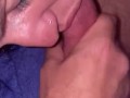 Close up POV I let him use my mouth as a pocket pussy 😈💦👄 Cums on my mouth!