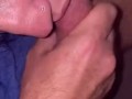 Close up POV I let him use my mouth as a pocket pussy 😈💦👄 Cums on my mouth!