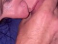 Close up POV I let him use my mouth as a pocket pussy 😈💦👄 Cums on my mouth!