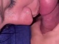 Close up POV I let him use my mouth as a pocket pussy 😈💦👄 Cums on my mouth!