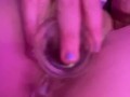 Teen slut fucking herself with dildo pussy dripping cum