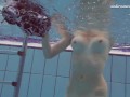 Czech teen Sima in the public swimming pool nude