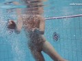 Czech teen Sima in the public swimming pool nude