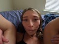 Cute 19 year old slut eats creampie her boyfriend gave her