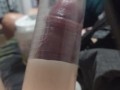 I pump my uncut cock with a penis pump