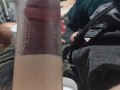 I pump my uncut cock with a penis pump